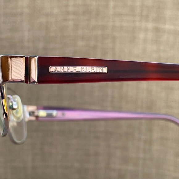 Anne Klein Women Eyeglasses Frame Red/Gold Tone glasses - Picture 5 of 11